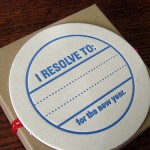 Lucky Bee Press New Years Resolution Coasters. Photo: Bazaarbizarresf