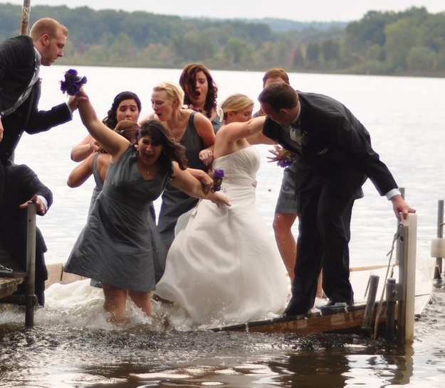 Whoever's wedding party this is