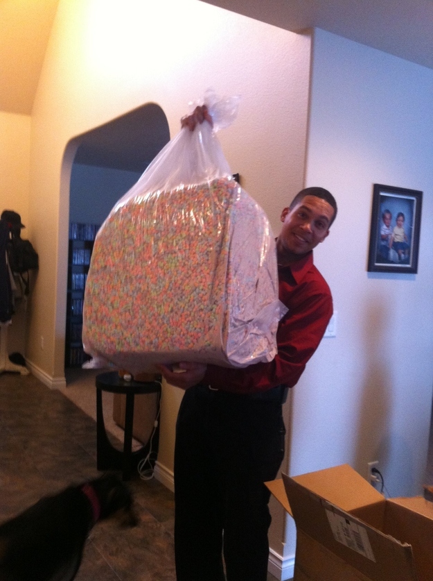 Whoever managed to get this giant bag of Lucky Charms marshmallows