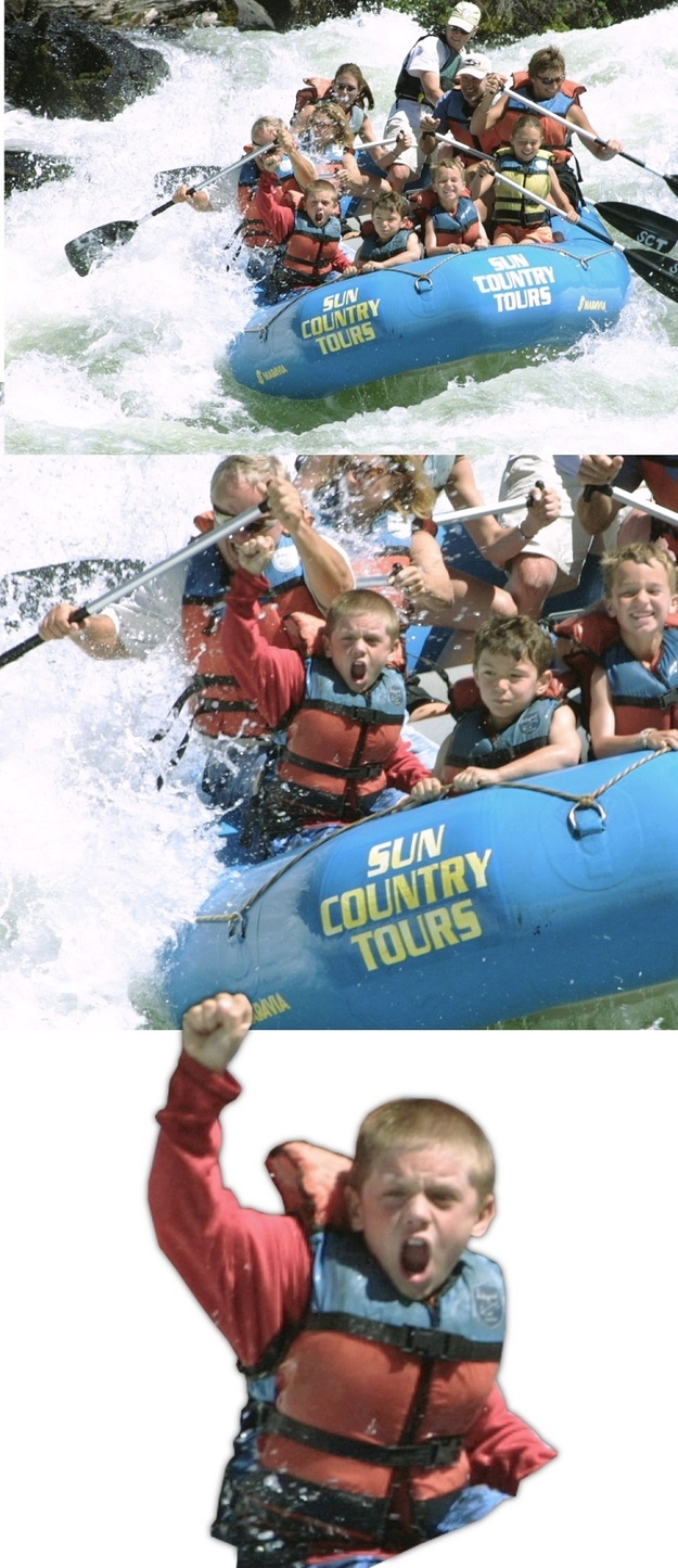 Whoever this very adventurous kid is